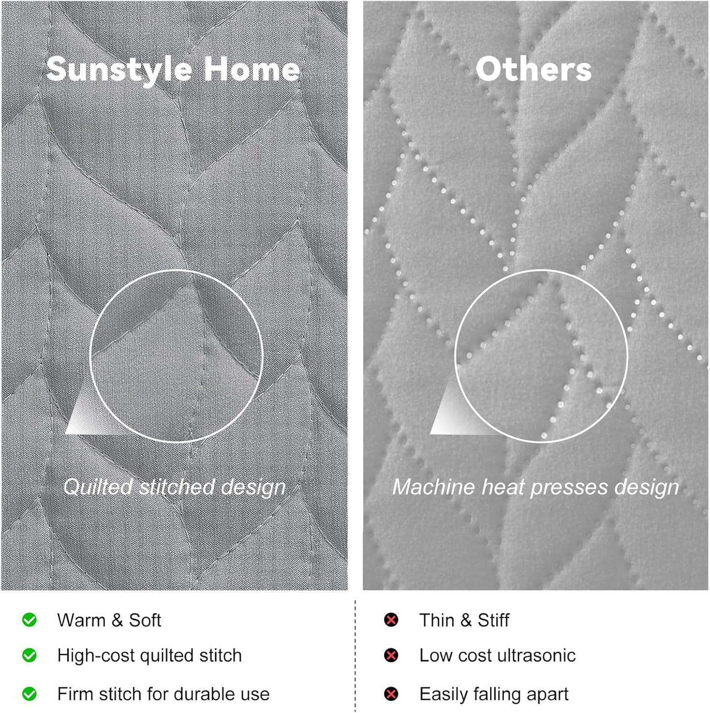 Queen Quilt Bedding Set, Lightweight Comforter Bedspreads Coverlets, Full Queen Size Quilt, Luxury Durable Quilted Stitching Bed Cover with 2 Shams All Season 3Pcs, Light Grey